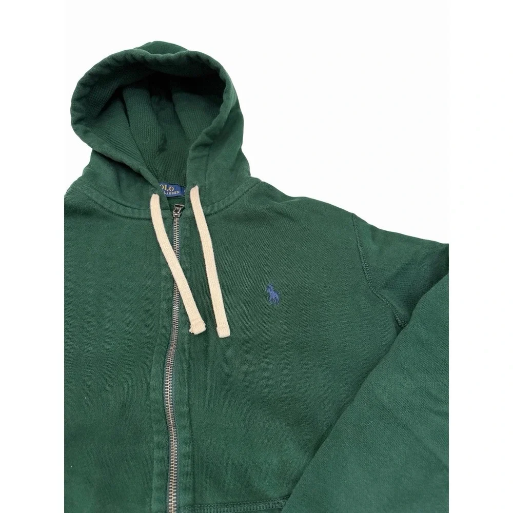 Polo Ralph Lauren classic full-zip hoodie Green Embroided Logo Size M